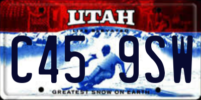 UT license plate C459SW