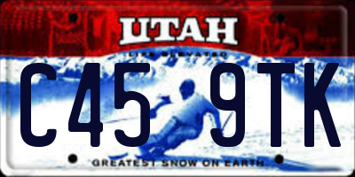 UT license plate C459TK