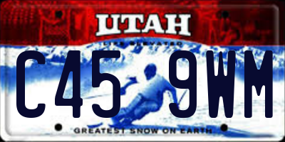 UT license plate C459WM