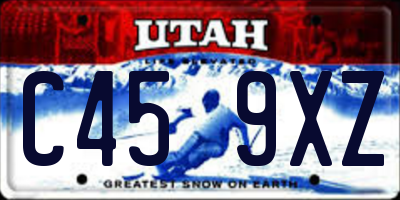 UT license plate C459XZ