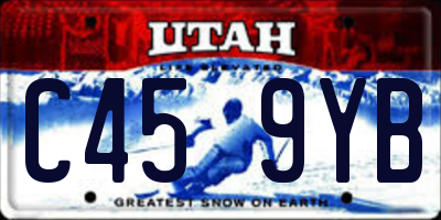 UT license plate C459YB