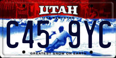 UT license plate C459YC