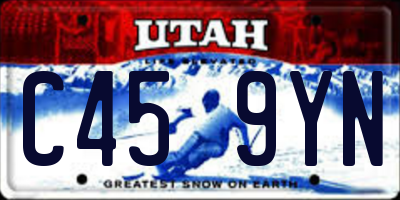 UT license plate C459YN