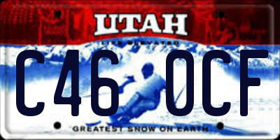 UT license plate C460CF