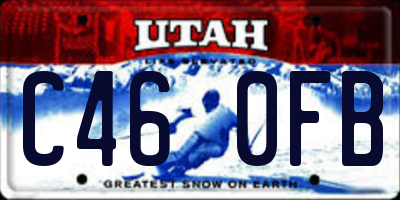 UT license plate C460FB