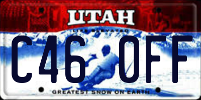 UT license plate C460FF