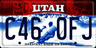 UT license plate C460FJ