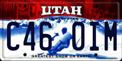 UT license plate C460IM