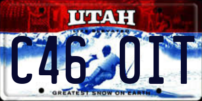 UT license plate C460IT