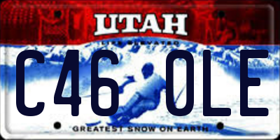 UT license plate C460LE
