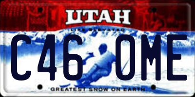 UT license plate C460ME