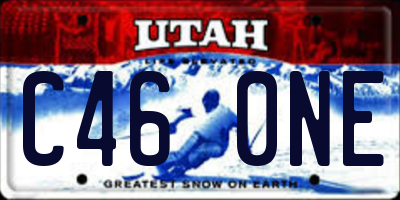 UT license plate C460NE
