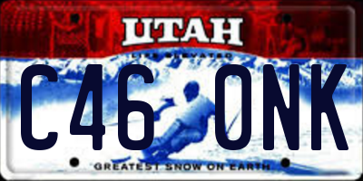 UT license plate C460NK
