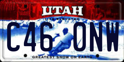 UT license plate C460NW