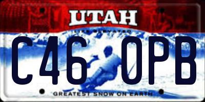 UT license plate C460PB