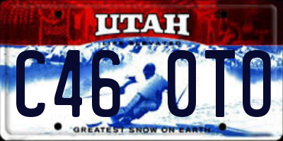 UT license plate C460TO