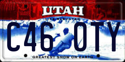 UT license plate C460TY