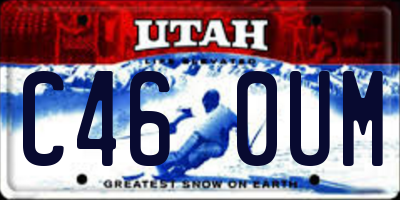 UT license plate C460UM