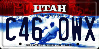 UT license plate C460WX