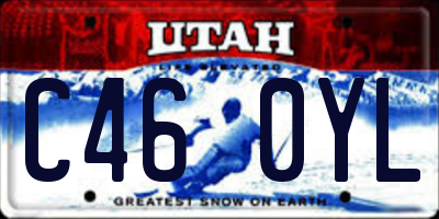 UT license plate C460YL