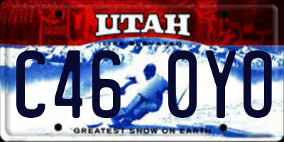 UT license plate C460YO