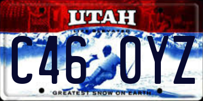 UT license plate C460YZ