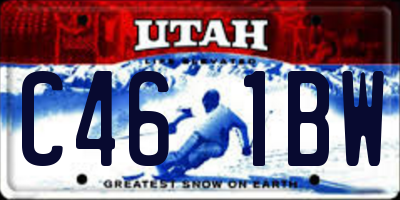 UT license plate C461BW