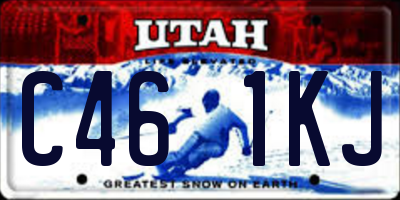 UT license plate C461KJ