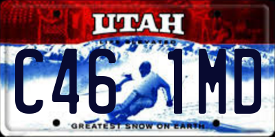 UT license plate C461MD