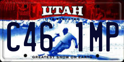 UT license plate C461MP