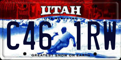 UT license plate C461RW