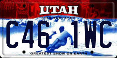 UT license plate C461WC