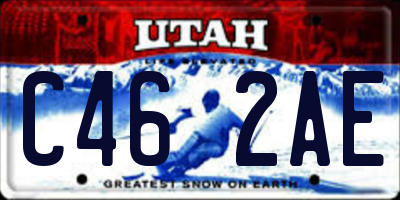 UT license plate C462AE