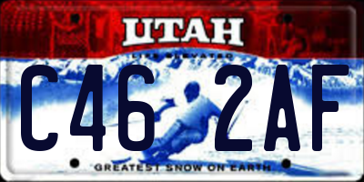 UT license plate C462AF