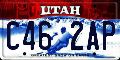 UT license plate C462AP