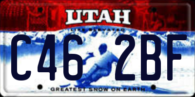 UT license plate C462BF