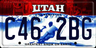UT license plate C462BG