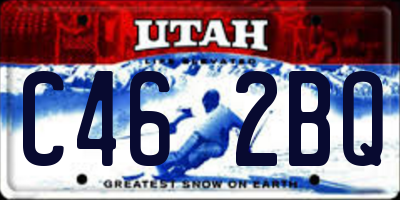 UT license plate C462BQ