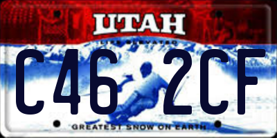 UT license plate C462CF