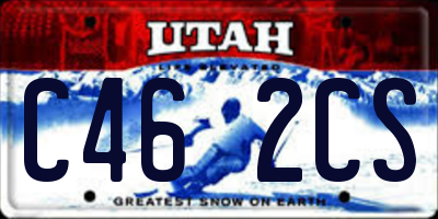 UT license plate C462CS