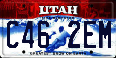 UT license plate C462EM