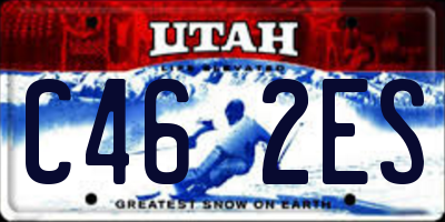 UT license plate C462ES
