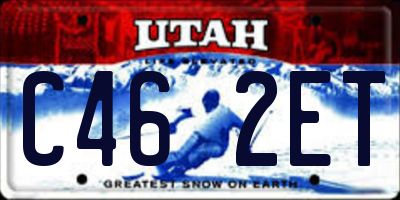 UT license plate C462ET
