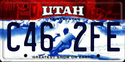 UT license plate C462FE