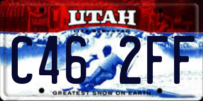 UT license plate C462FF