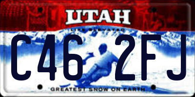UT license plate C462FJ