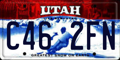 UT license plate C462FN