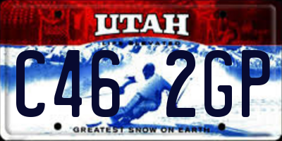 UT license plate C462GP