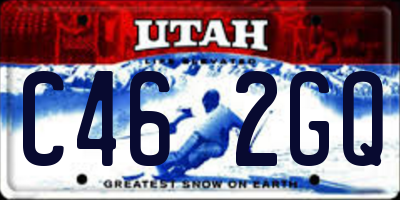 UT license plate C462GQ