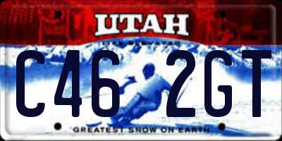 UT license plate C462GT